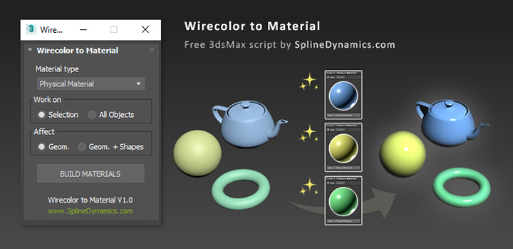 Wirecolor to Material